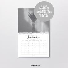 Load image into Gallery viewer, 2024 Print Minimalist Landscape Black and White Photo Calendar