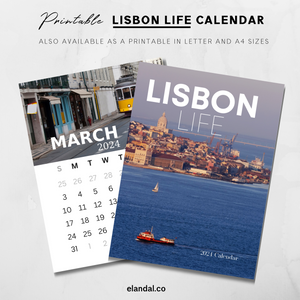 2024 Print Lisbon Travel Vertical Wall Calendar