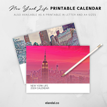 Load image into Gallery viewer, 2024 Print New York Life Illustrated Wall Calendar
