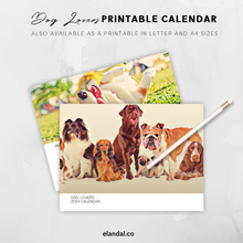 Load image into Gallery viewer, 2024 Dog Lovers Illustrated Wall Calendar