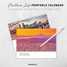 Load image into Gallery viewer, 2024 Print Portland Illustrated Wall Calendar
