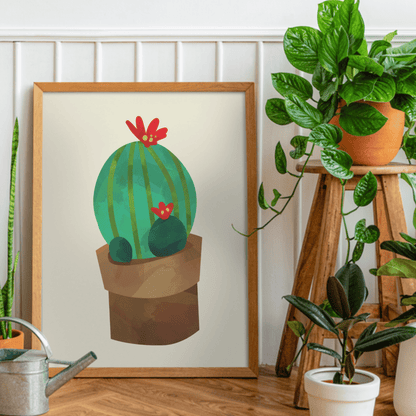 Printable Cactus Wall Art Boho Home Office Decor for Cacti Lovers Set of Three