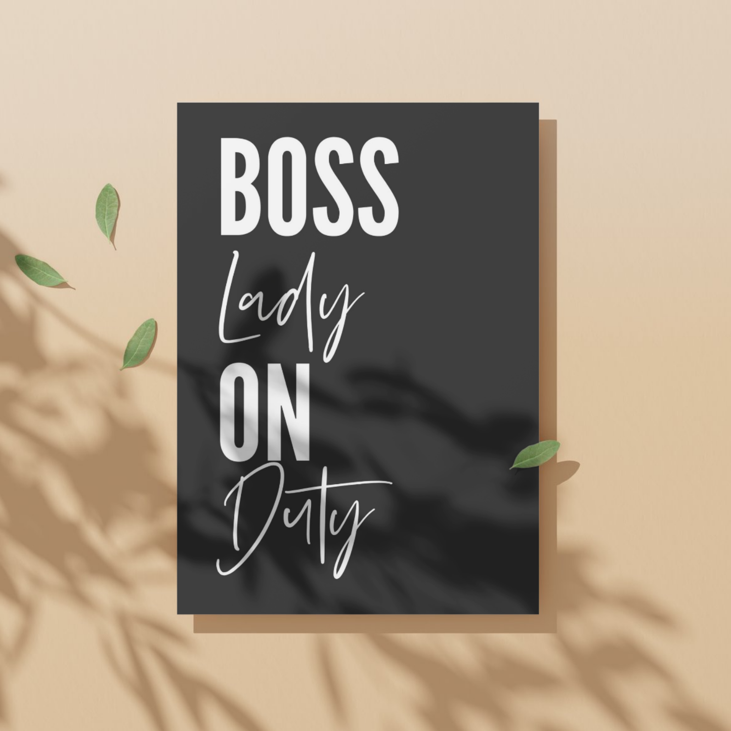Arte de pared imprimible Boss Babe On Duty