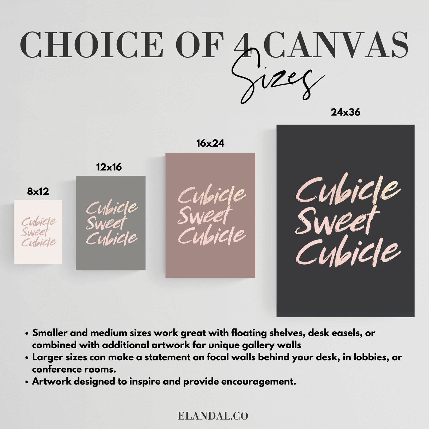 Cubicle Sweet Cubicle: Canvas Wall Art for Workspace