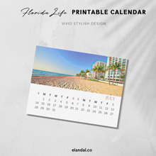 Load image into Gallery viewer, 2024 Print Florida Illustrated Wall Calendar