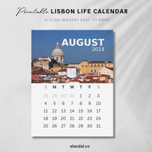 Load image into Gallery viewer, 2024 Printable Lisbon Portugal Vertical Photo Calendar
