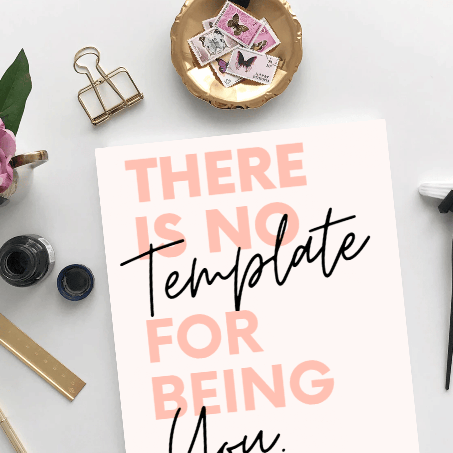 No Template for You: Motivational Unframed Wall Art for Your Workspace