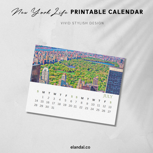 2024 Printable New York Illustrated Calendar