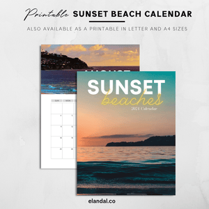 2024 Sunset Beaches Vertical Print Wall Calendar