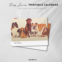 Load image into Gallery viewer, 2024 Printable Dog Lovers Illustrated Calendar