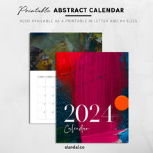 Load image into Gallery viewer, 2024 Print Abstract Art Vertical Wall Calendar for Work, Office and Workspace Decor