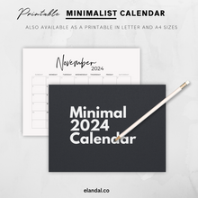 Load image into Gallery viewer, 2024 Print Minimalist Landscape Black and White Photo Calendar