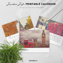 Load image into Gallery viewer, 2024 Printable London Illustrated Calendar