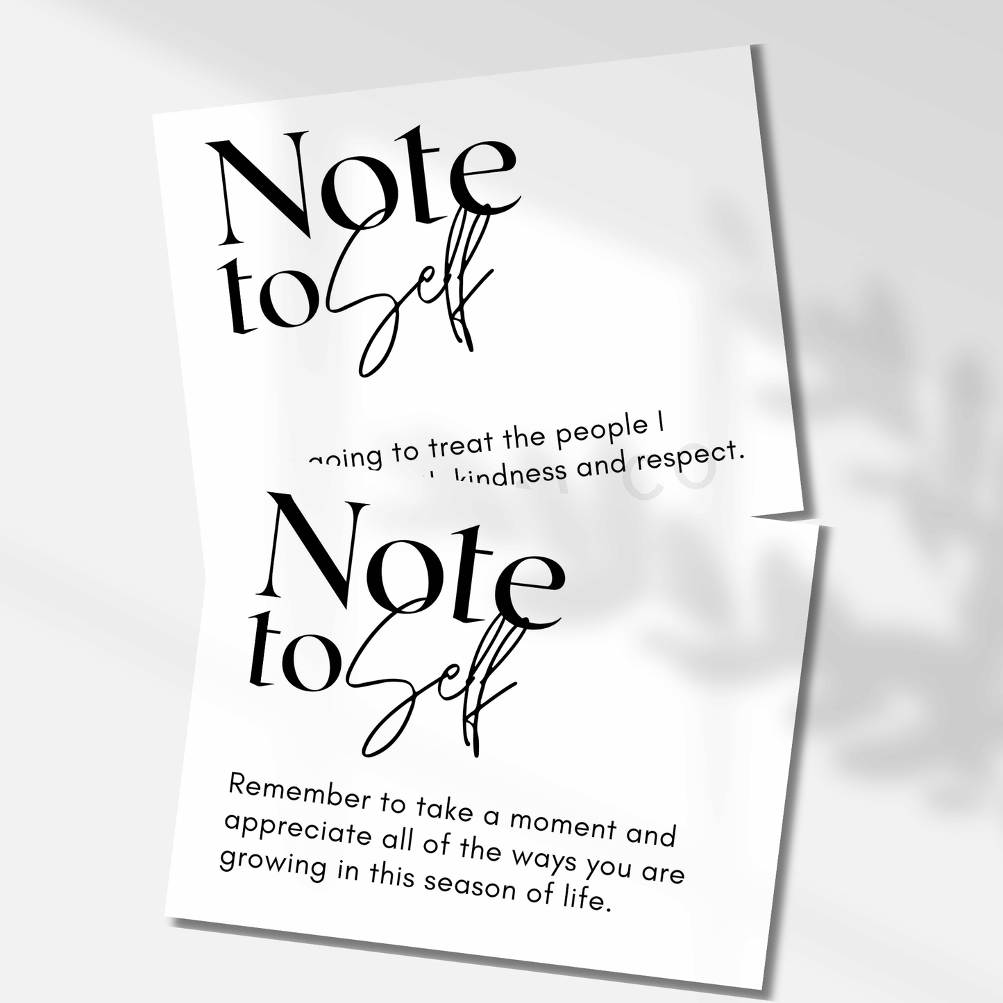 Printable Note to Self Art Set of 10: Inspirational Wall Decor for Your Workspace