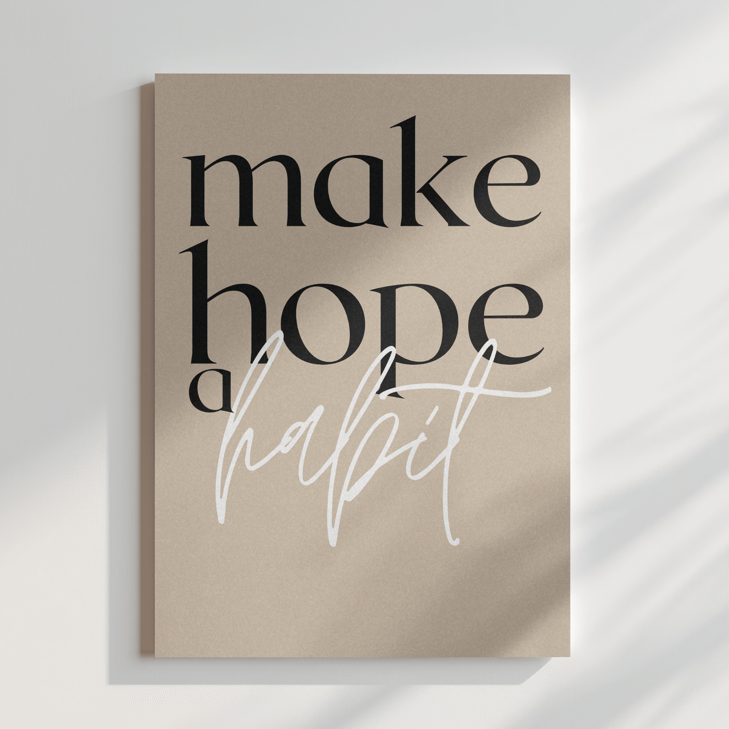 Make Hope A Habit: Inspirational Canvas Wall Art for Workspaces