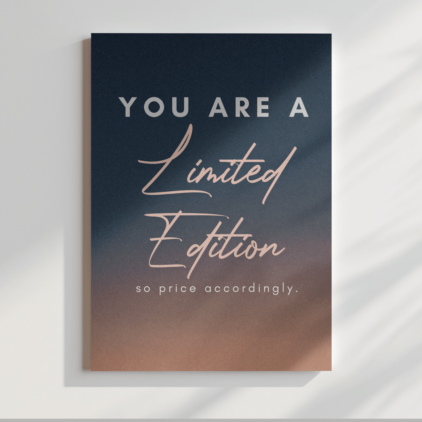 You Are A Limited Edition: Motivational Canvas Wall Art for Office