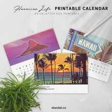 Load image into Gallery viewer, 2024 Printable Hawaii Life Illustrated Calendar