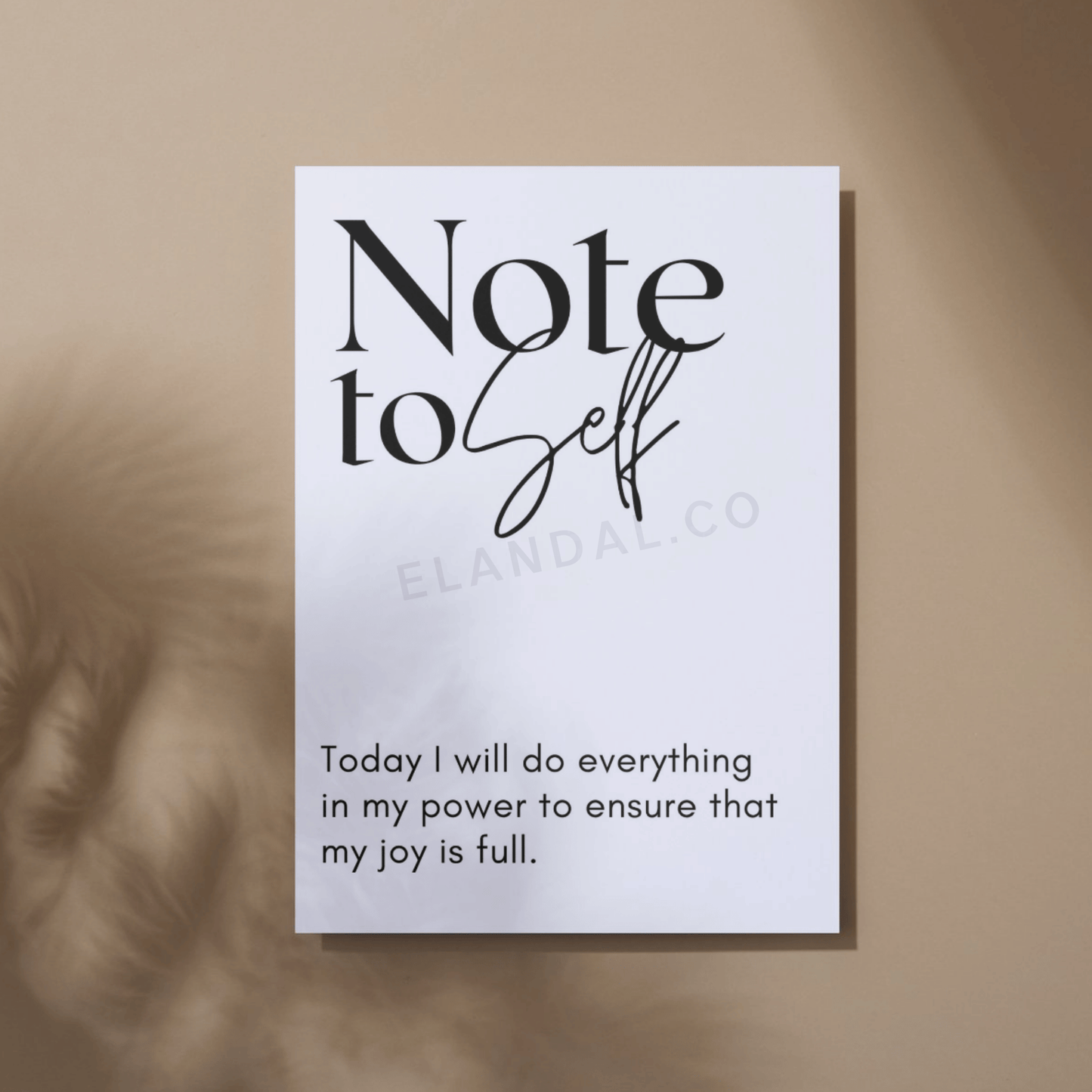 Printable Note to Self Art Set of 10: Inspirational Wall Decor for Your Workspace
