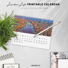 Load image into Gallery viewer, 2024 Printable London Illustrated Calendar