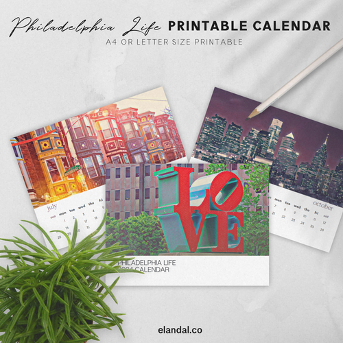 2024 Printable Philadelphia Illustrated Calendar