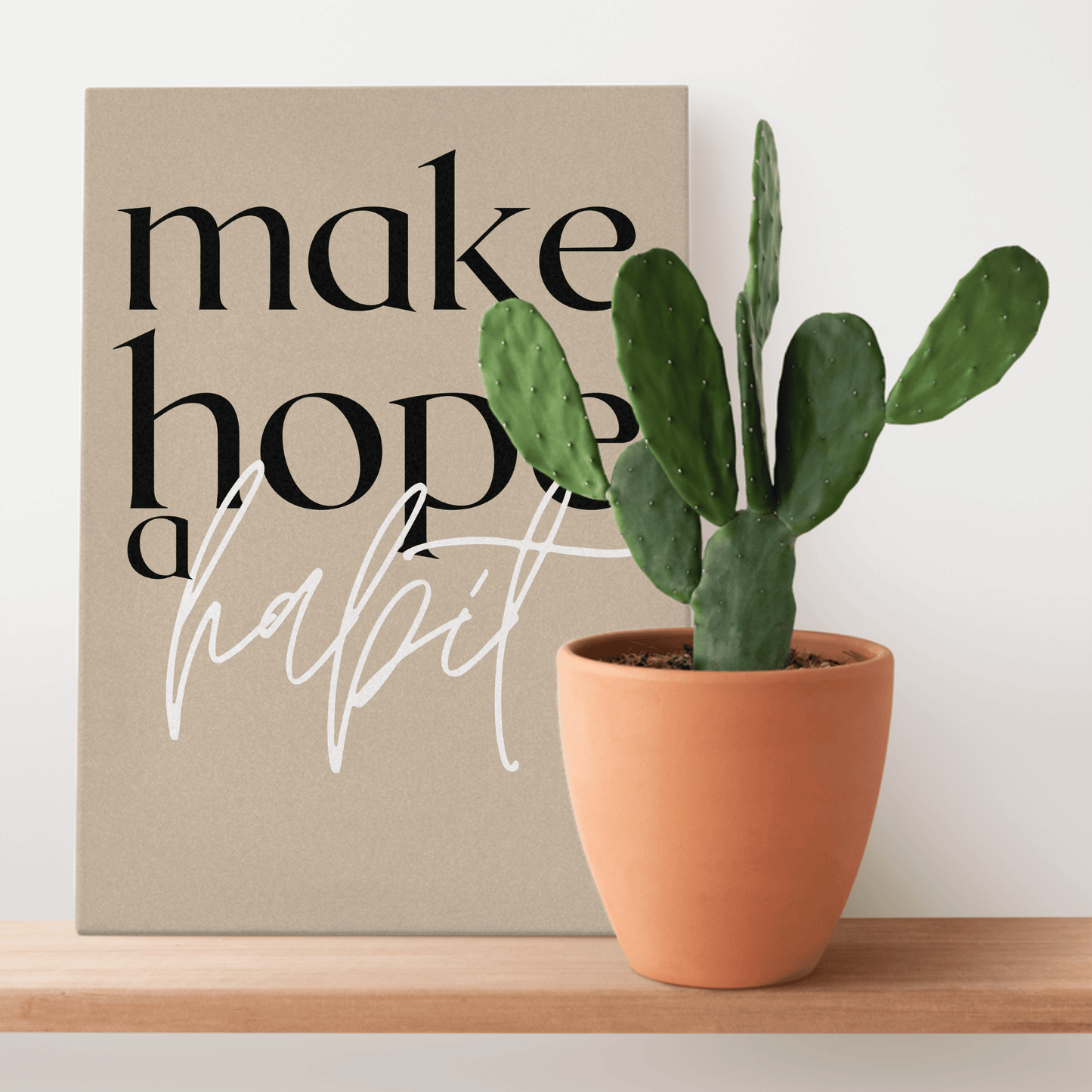 Make Hope A Habit: Inspirational Canvas Wall Art for Workspaces