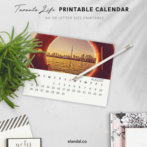 2024 Printable Toronto Illustrated Landscape Calendar