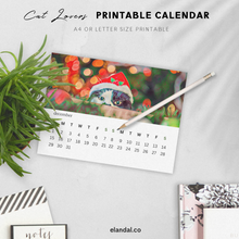 Load image into Gallery viewer, 2024 Printable Cat Lovers Calendar