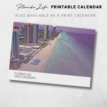 Load image into Gallery viewer, 2024 Printable Florida Illustrated Calendar