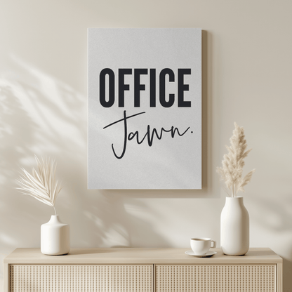 Obra de arte en lienzo con temática de Filadelfia de Office Jawn, divertida decoración de pared para cubículo de oficina y regalo
