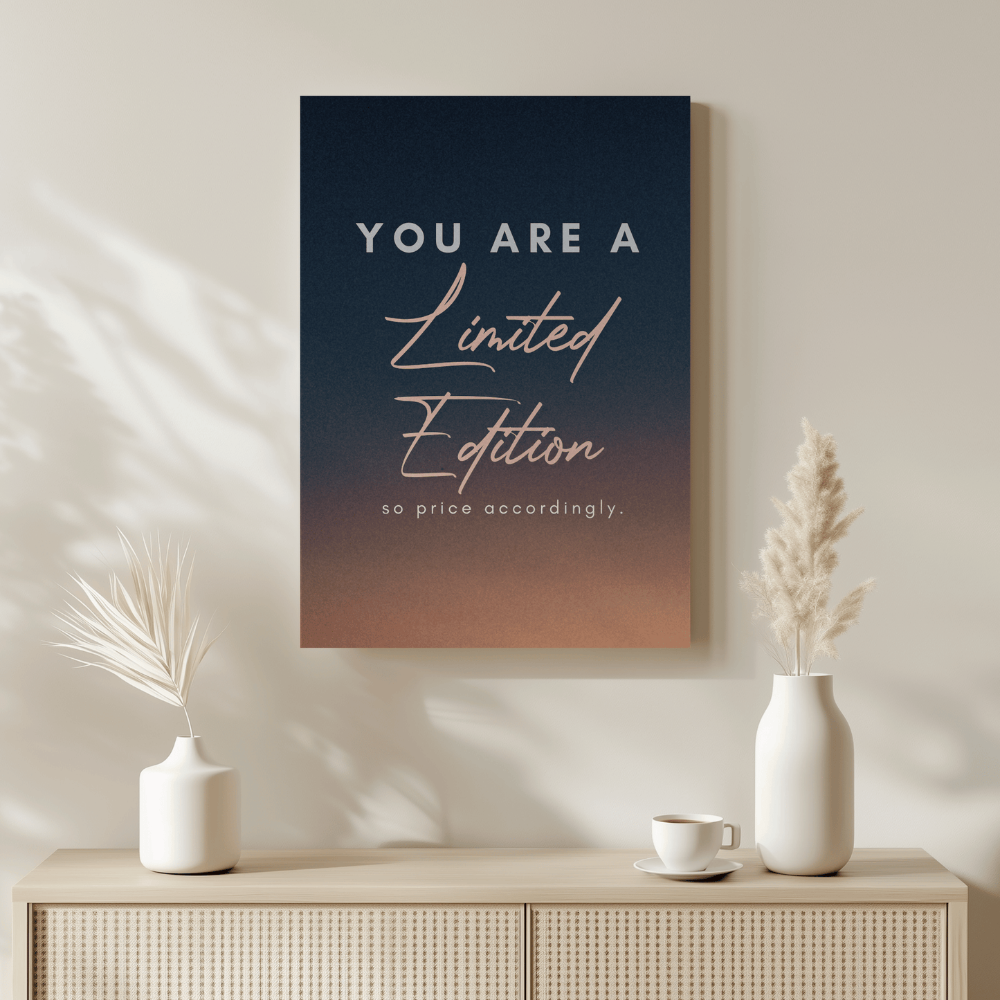 You Are A Limited Edition: Motivational Canvas Wall Art for Office