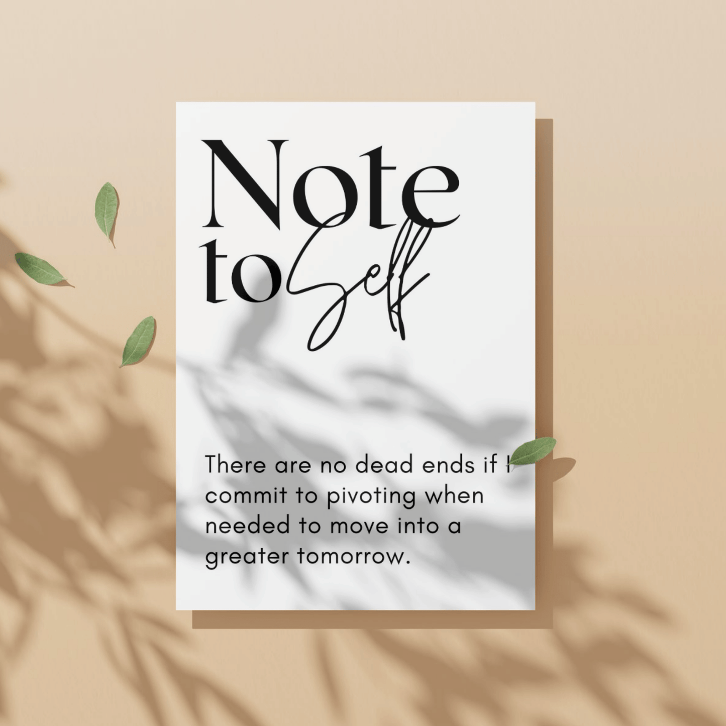 Printable Note to Self Art Set of 10: Inspirational Wall Decor for Your Workspace