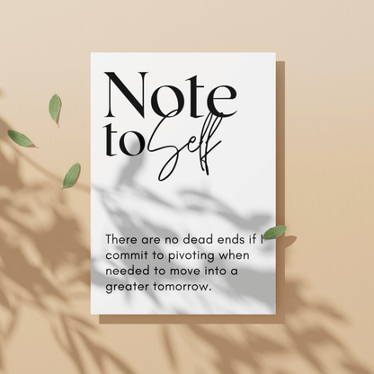 Printable Note to Self Art Set of 10: Inspirational Wall Decor for Your Workspace