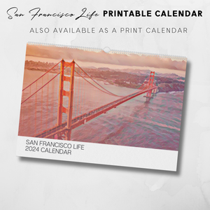 2024 Printable San Francsico Illustrated Calendar