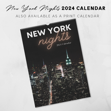 Load image into Gallery viewer, 2024 Printable NYC Nights Calendar