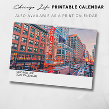 Load image into Gallery viewer, 2024 Printable Chicago Illustrated Calendar