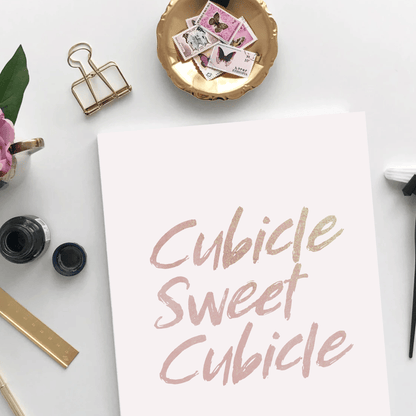 Cubicle Sweet Cubicle Unframed Print Poster, Office and Workspace Decor