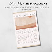 Load image into Gallery viewer, 2024 Printable Boho Poster Calendar