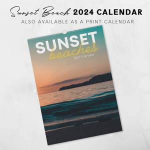 2024 Printable Sunset Beaches Calendar