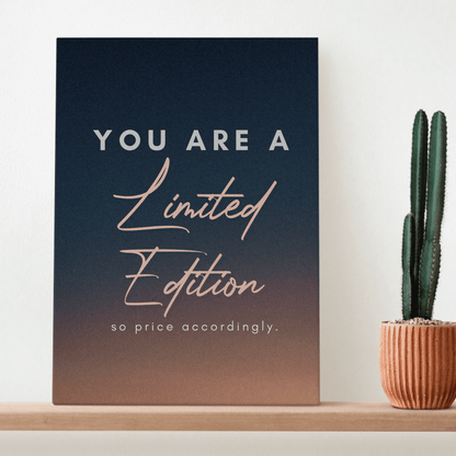 You Are A Limited Edition: Motivational Canvas Wall Art for Office