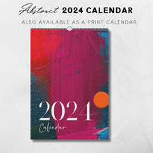 Load image into Gallery viewer, 2024 Abstract Art Printable Vertical Monthly Calendar with Task List and Notes