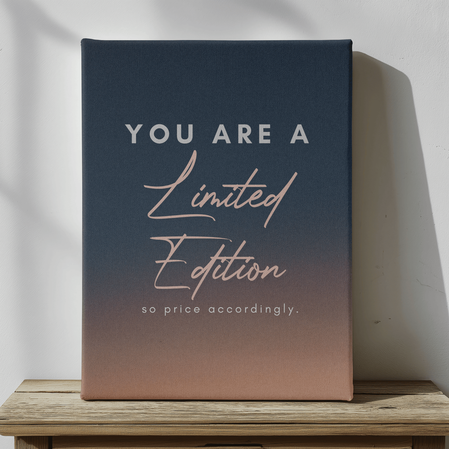 You Are A Limited Edition: Motivational Canvas Wall Art for Office