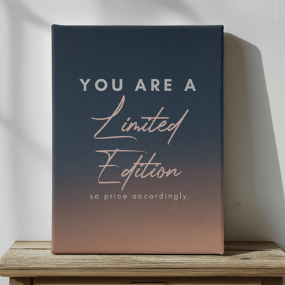 You Are A Limited Edition: Motivational Canvas Wall Art for Office