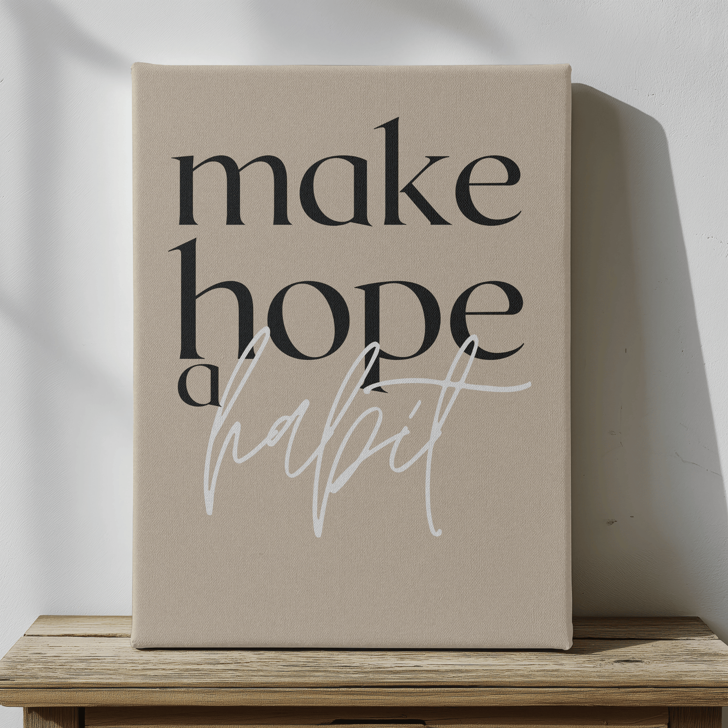 Make Hope A Habit: Inspirational Canvas Wall Art for Workspaces