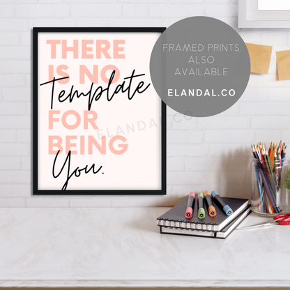 No Template for You: Printable Motivational Office and Cubicle Wall Art Decor