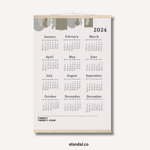 2024 Print Abstract Minimalist Poster Calendar