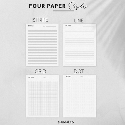 Insertos de papel para notas imprimibles tamaño A5