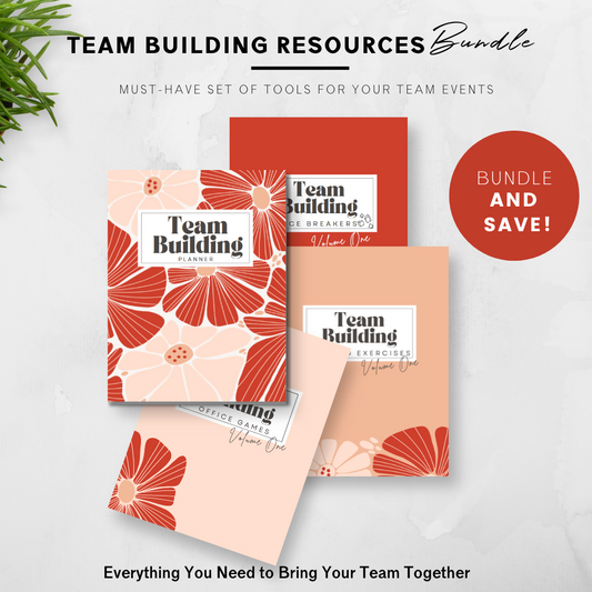Image featuring the Team Building Planner, Writing Exercises, Ice Breaker, and Games printables from El and Al Co. 