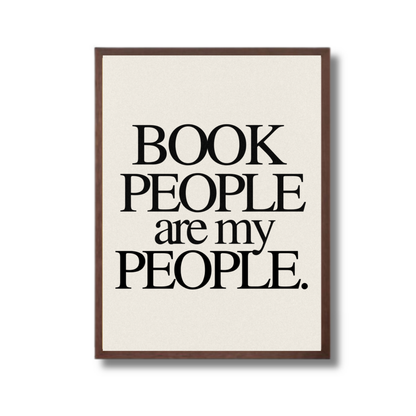 Walnut Framed Book People Are My People Artwork from El and Al Co. 