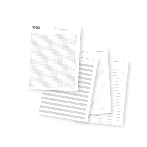 A5 Printable Note Paper Inserts