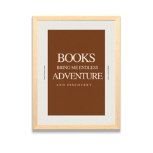 Load image into Gallery viewer, Books Are An Adventure Framed Poster for Book Lovers
